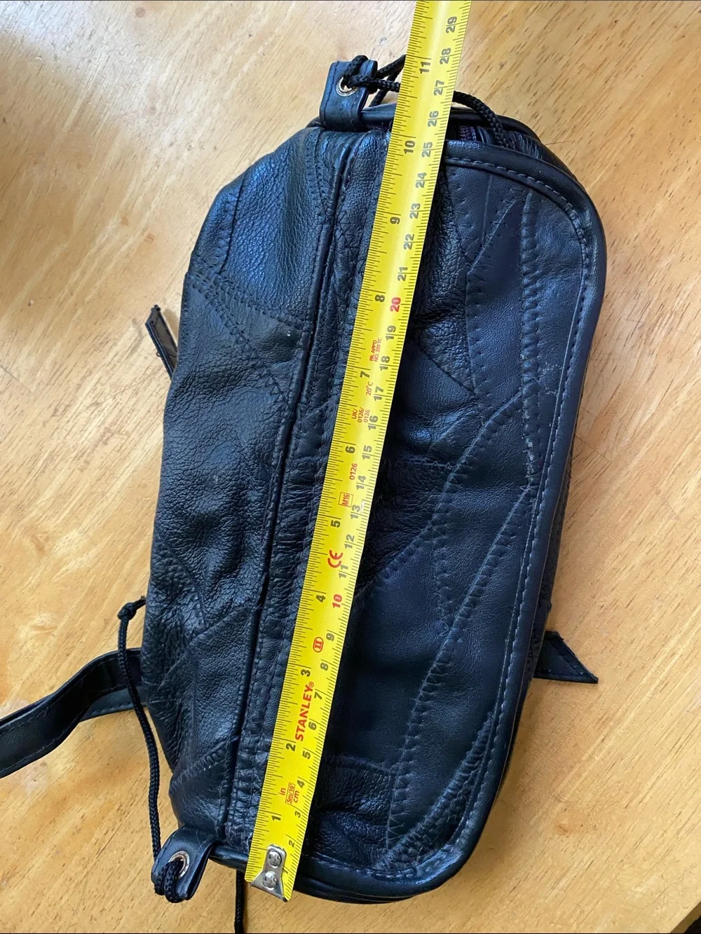 Daimond playe Buffalo leather leather bag 10x3.5”